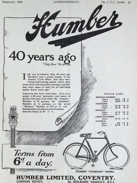 Humber, 40 years ago