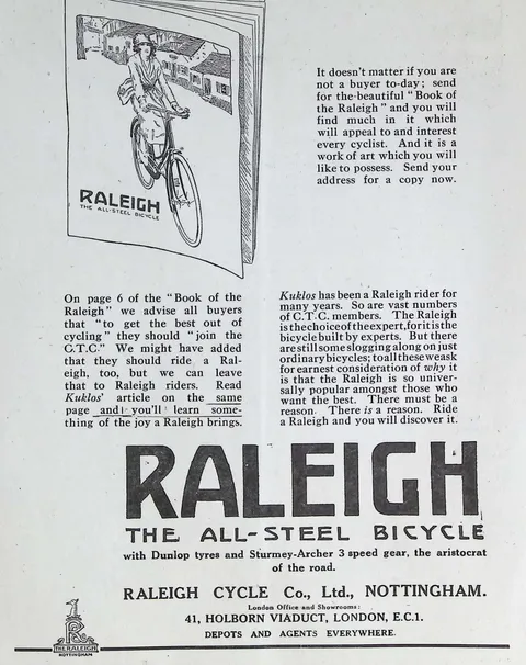 Raleigh, The All-Steel Bicycle