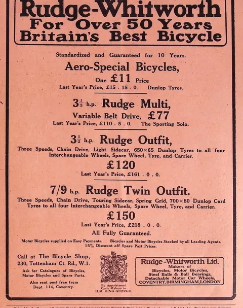 Rudge-Whitworth - For Over 50 Years Britain's Best Bicycle