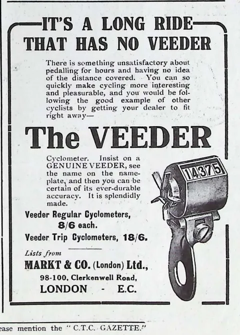 Veeder Cyclometer advertisement