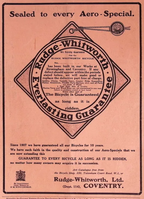 Rudge-Whitworth Everlasting Guarantee