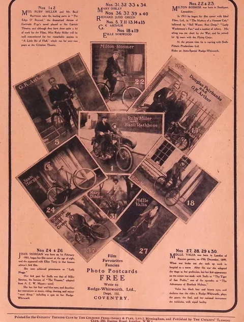 Film Favourites Fancies - Rudge-Whitworth Photo Postcards
