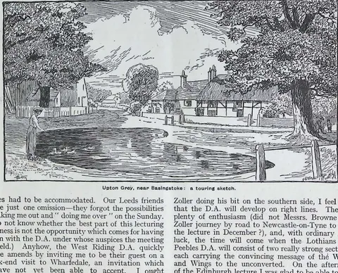 Upton Grey, near Basingstoke: a touring sketch