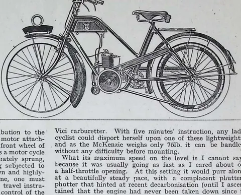 The McKenzie Lightweight motor cycle