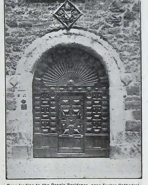 Door leading to the Dean's Residence, near Exeter Cathedral