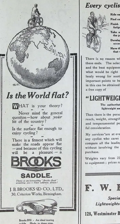 Is the World flat?, Brooks Saddle