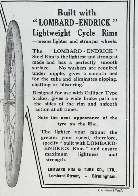 Built with Lombard-Endrick Lightweight Cycle Rims