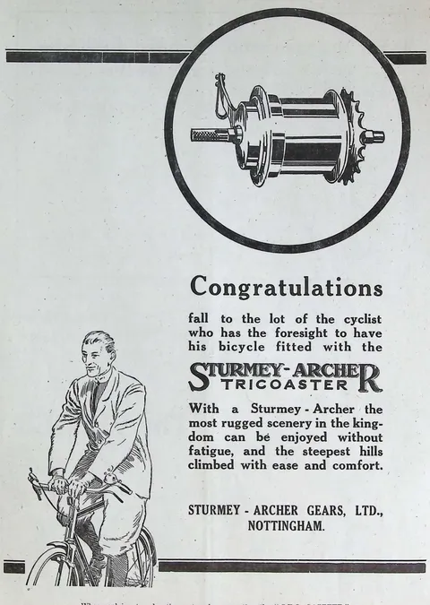 Congratulations, Sturmey-Archer Tricoaster