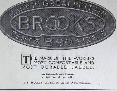 Brooks Gent's B90 saddle trademark