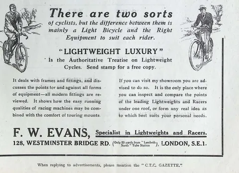 There are two sorts of cyclists - F. W. Evans
