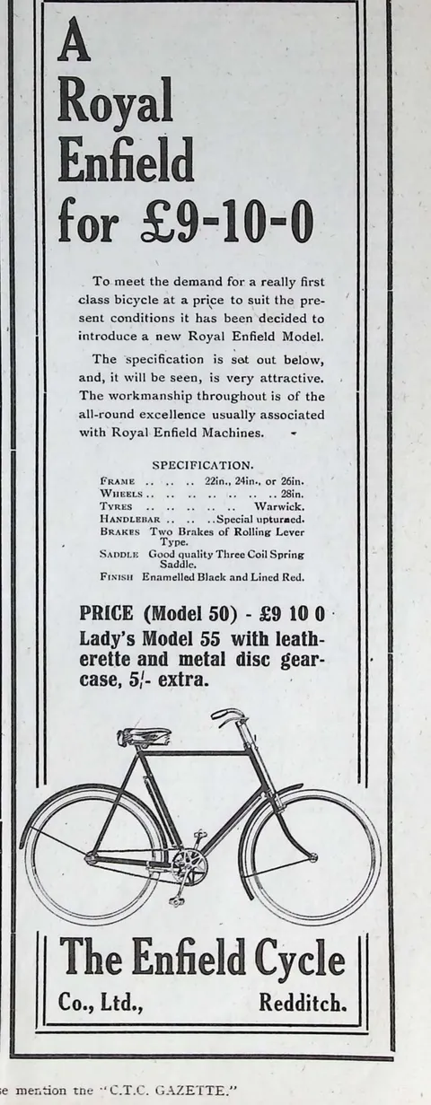 A Royal Enfield for £9-10-0