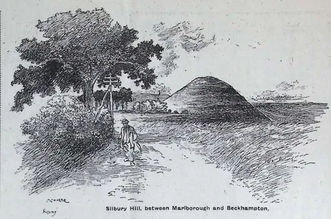 Silbury Hill, between Marlborough and Beckhampton