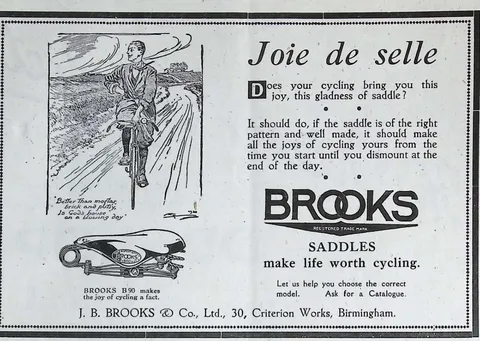 Brooks Saddles, Joie de selle