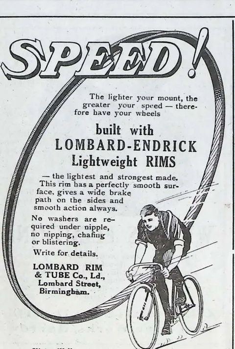 Lombard-Endrick 'Speed!' rims advertisement