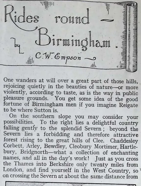 Rides round Birmingham, by C. W. Empson