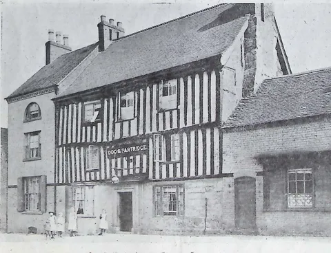 Seen by the tourist: the 'Dog and Partridge,' Tutbury