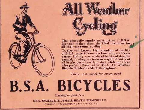 B.S.A. Bicycles "All Weather Cycling"