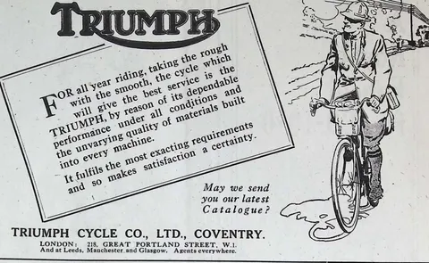 Triumph Cycle Co. "For all year riding"