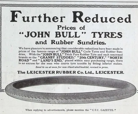 "John Bull" Tyres - Leicester Rubber Co.