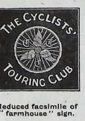 Reduced facsimile of "farmhouse" sign