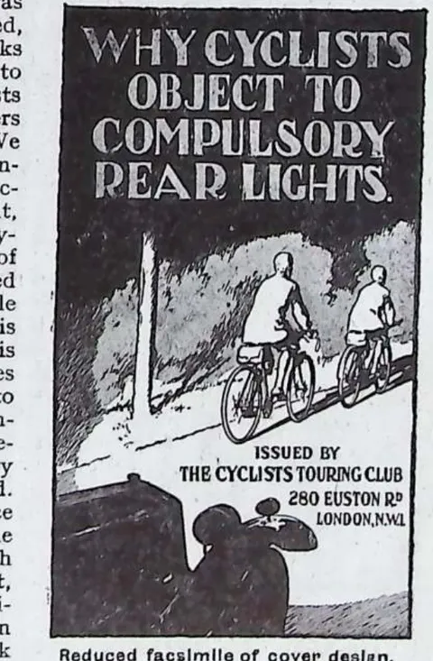 "Why Cyclists Object to Compulsory Rear Lights" booklet cover