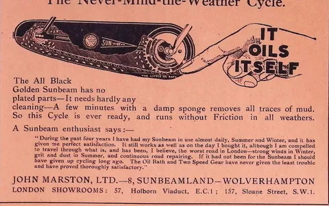 Sunbeam "Never-Mind-the-Weather Cycle" advertisement