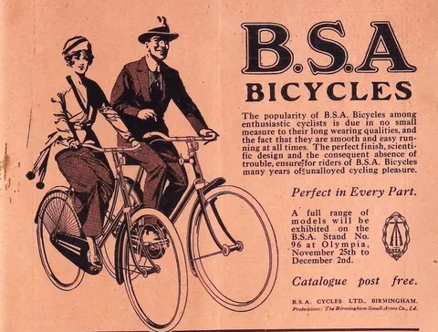 B.S.A. Bicycles advertisement