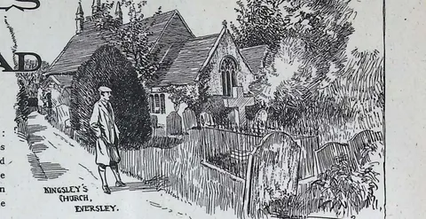 "Notes of a Nomad" heading illustration - Kingsley's Church, Eversley