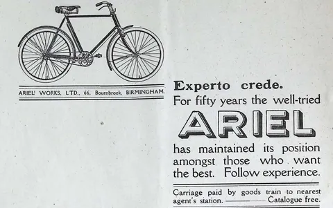 Ariel cycles advertisement