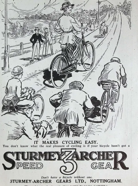Sturmey-Archer 3-speed gear advertisement