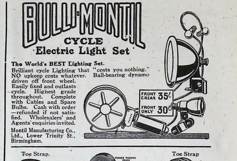 Bulli-Montil cycle electric light set advertisement