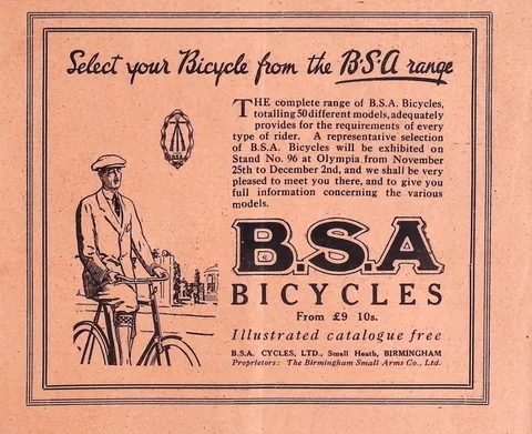 B.S.A. Bicycles advertisement