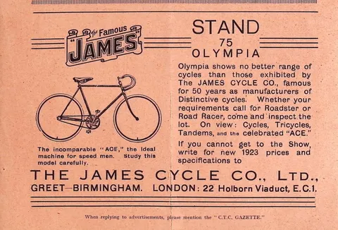 James Cycle Co. advertisement