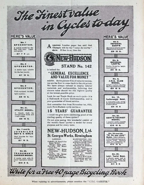 New-Hudson advertisement