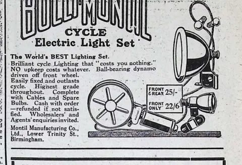 Bulli-Montil Cycle Electric Light Set advertisement