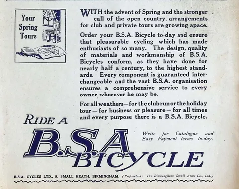 Ride a B.S.A. Bicycle