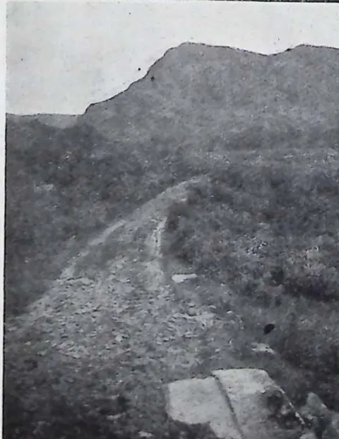 Off the beaten track: a moorland track below the hill