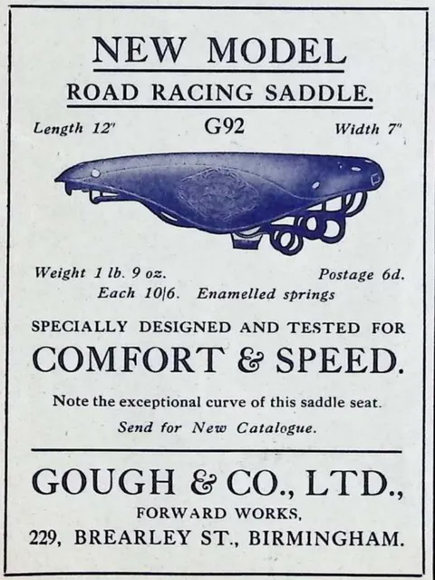 Gough & Co. - New Model Road Racing Saddle G92