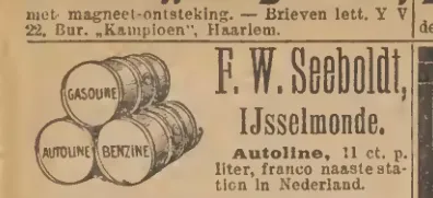 F. W. Seeboldt, Autoline, Gasoline, Benzine