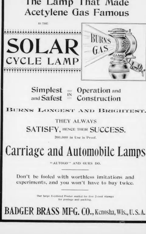 Solar Cycle Lamp, Badger Brass Mfg. Co., Kenosha, Wis.