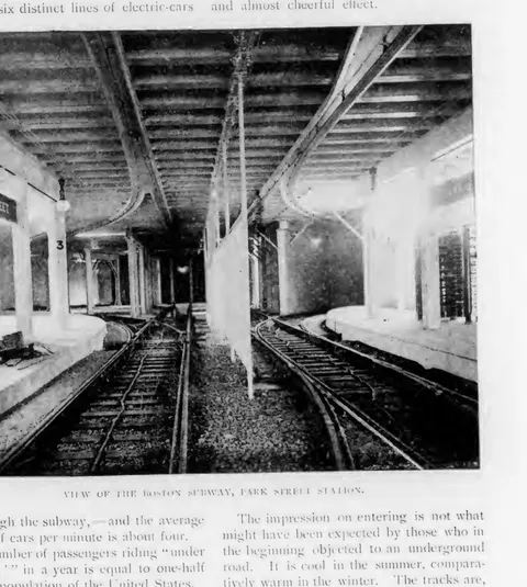 View of the Boston Subway, Park Street Station