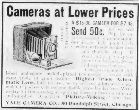 Cameras at Lower Prices, Yale Camera Co.