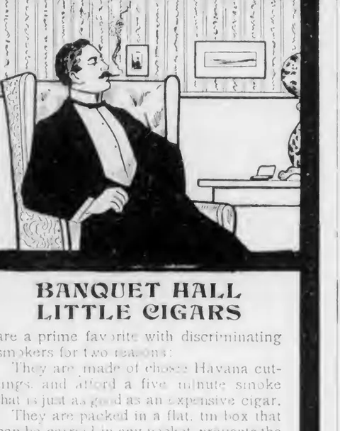 Banquet Hall Little Cigars, M. Foster & Co., New York