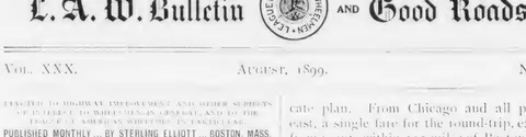 L.A.W. Bulletin and Good Roads masthead