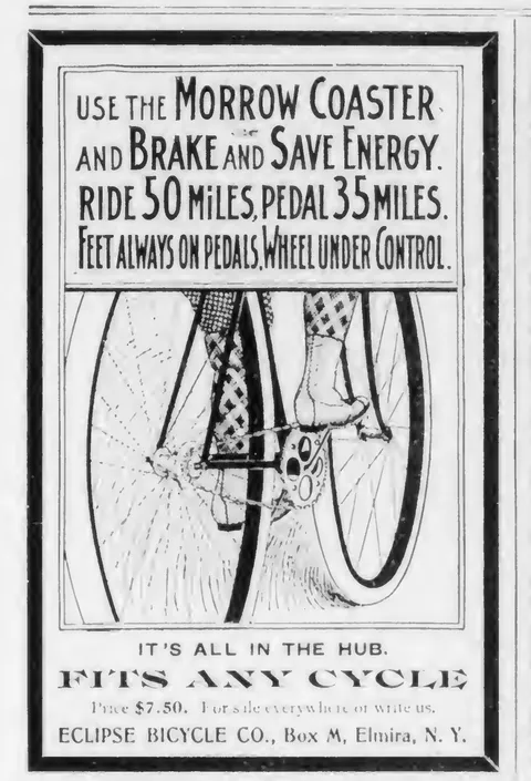 Morrow Coaster Brake, Eclipse Bicycle Co., Elmira, N.Y.