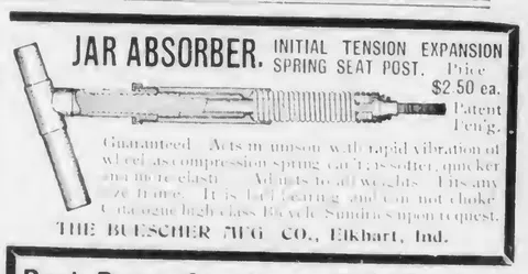Jar Absorber spring seat post, The Buescher Mfg. Co., Elkhart