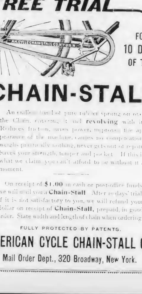 Chain-Stall, American Cycle Chain-Stall Co., New York