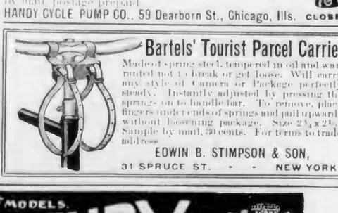 Bartels' Tourist Parcel Carrier, Edwin B. Stimpson & Son, New York