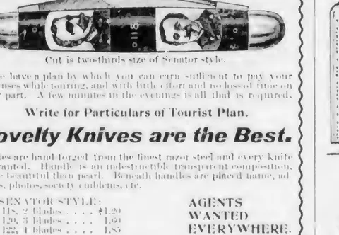 Tourists, Attention, Novelty Cutlery Co., Canton, Ohio
