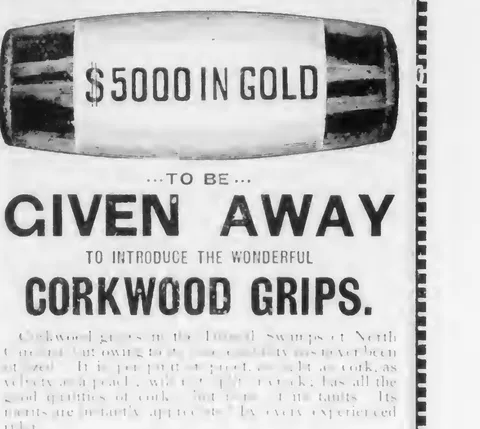 $5000 in Gold, Corkwood Grips, Corkwood Mfg. Co., New Berne